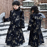 冬装儿童新中式国风套装男童羽绒服加厚高端马面裙男孩唐装拜年服