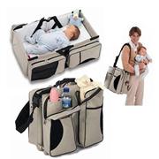 跨境妈咪包婴儿背包可折叠妈咪袋婴儿床轻便单肩包大容量母婴包