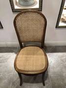 实木椅子餐椅北欧休闲椅藤背椅美式乡村椅设计欧式成人简单原木色