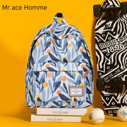 Mrace Homme原创印花双肩包女学生韩版书包大容量背包旅行电脑包