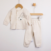 婴儿连体衣夹棉春装宝宝春秋，款新生儿女宝宝，小孩睡衣幼儿0-12个月