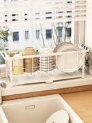 304不锈钢厨房沥水架晾碗架碗碟架窄边超窄水池碗筷碗盘子收纳架