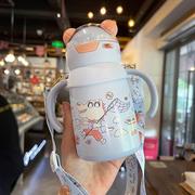 德国316不锈钢保温杯婴幼儿外出宝宝水杯一岁以上奶瓶儿童吸管杯