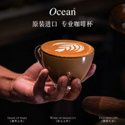 ocean鸥欣拿铁玻璃咖啡，杯子碟套装高档精致专用浓缩dirty家用专业