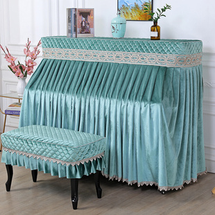 意大利加厚丝绒钢琴罩全罩布艺高档琴套防尘凳罩欧式简约现代