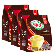 马来西亚进口超级牌，super原味咖啡三合一速溶咖啡40小条袋装x3袋