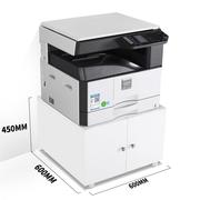 简站西安打印机柜落地A3复印作机放置工台移动矮柜带轮大型打印