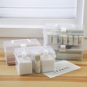 透明收纳盒桌面整理箱箱收纳箱塑料整理盒家用手提储物箱小箱子
