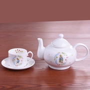 英国兔子英式下午茶茶具套装果盘，茶壶杯碟带过滤骨瓷壶陶