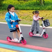 滑板车儿童6-12岁以上可折叠两轮带闪光代步成人大孩减震平衡车男