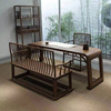新中式书桌画案老榆木书法桌，现代简约简易茶桌，书房写字台实木家具