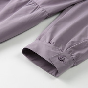 粉紫色长袖宽松休闲衬衣女士，2023年春季衬衫，设计感小众b1116纯色