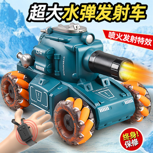 水弹坦克手势感应发射遥控车四驱越野赛车男孩，儿童玩具汽车可开炮