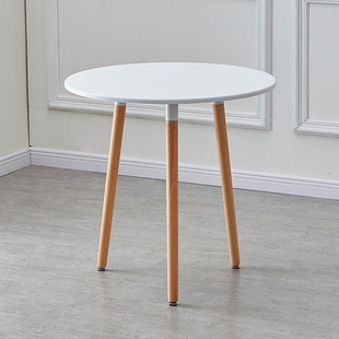 鼎魅北欧餐桌椅组合现代简约小户型，家用饭桌实木白色伊姆斯洽