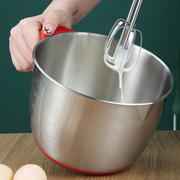 304不锈钢带长手柄打蛋盆做蛋糕，打发奶油加深防溅带硅胶烘焙工具