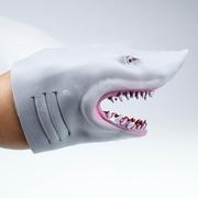 TPR灰色鲨鱼手偶手套玩具讲故事玩偶道具儿童过家家