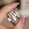 pt950铂金戒指女情侣对戒小众，设计素圈一对求婚结婚生日惊喜礼物