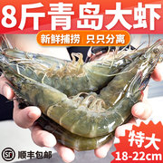 新鲜大虾鲜活特大青岛青虾超大基围虾冷冻速冻对虾海虾类海鲜水产