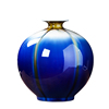 景德镇陶瓷器蓝色花瓶，石榴瓶摆件创意，中式家居电视柜博古架装