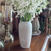 白色简约ins风陶瓷小花瓶插花干花仿真假，花客厅居家装饰摆件轻奢