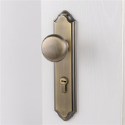 台湾依佰利美式球形锁欧式青古铜门锁简约室内仿古铜静音门锁套装