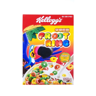 1盒韩国kellogg’sfrootring麦片家乐氏五彩甜麦圈320g