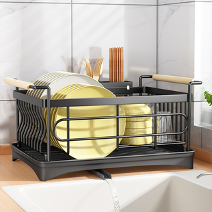 单层厨房碗架置物架放盘子碗筷沥水收纳盒台面家用洗碗池晾碗碟架