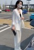 白色雪纺小西装外套女2024韩版宽松防晒衣，设计感高级西服薄款开衫