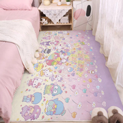 仿羊绒卡通地毯可爱三丽鸥卧室床边毯少女心房间布置地毯客厅地毯