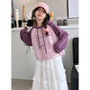 女大童春秋季洋气韩版卫衣套装小女孩时髦运动蛋糕，裙子两件套衣服