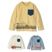 日系男童装春季纯棉长袖卡通图案T恤打底衫上衣90-140码