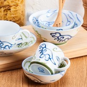 日本进口美浓烧陶瓷卡通动物儿童餐具盘碟饭碗汤碗马克杯汤杯