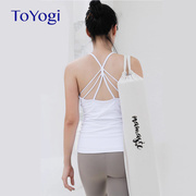toyogi瑜伽帆布包女大容量，运动健身瑜珈背包，套袋子瑜伽垫收纳包