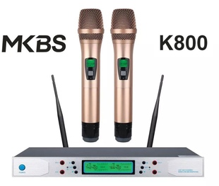 MKBS K800 K100 K900 KTV无线话筒 一拖二智能落地静音休眠麦克风