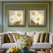 美式客厅装饰画卧室向日葵，乡村田园风格，挂画床头画简美餐厅壁画