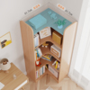 实木儿童书架家用落地书柜绘本架转角，书架组合幼儿园置物架