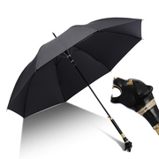 创意个性雨伞长柄男女防晒黑胶晴雨两用日系动物头黑色定制直杆伞