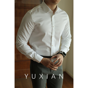 yuxian余闲高品质长绒棉，dp免烫抗皱衬衫男士修身商务，休闲四季款