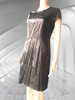皮衣女春秋韩版修身显瘦时尚气质中长款连衣裙小个子羊皮黑色