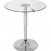 圆形升降钢化玻璃桌商务洽谈桌会客圆桌展台签约桌Y子可调高度