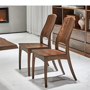 意式轻奢北美黑胡桃木餐椅实木餐桌椅子家用极简靠背椅家具餐座椅