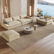 轻奢超宽坐深沙发意式现代简约乳胶羽绒科技布沙发网红皮布艺沙发