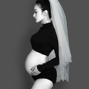 508影楼孕妇照服装简约黑白，居家风孕期，拍照衣服孕妈写真艺术