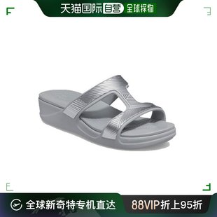 韩国直邮crocs运动拖鞋crocsmontray金属装饰坡跟凉鞋女
