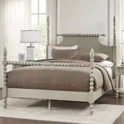 复古美式实木床乡村双人床，婚床欧式简约风格户型储物复古全实木床