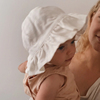 衿依亚麻婴儿帽子遮阳帽，新生儿防晒纯亚麻，帽可爱女宝宝薄款太阳帽