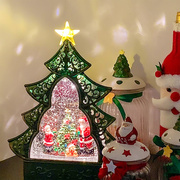 圣诞树雪花音乐装饰灯摆件带灯带发光桌面摆件卧室氛围感道具圣诞