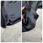 黑色缎面顺滑丝质感日本产三醋酸垂坠抗皱时装设计师裙子外套布料