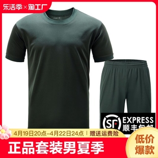 际华3543夏季体能训练服套装男体能服短袖t恤男绿体能短裤子