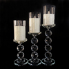 欧式透明水晶玻璃烛台浪漫玻璃蜡烛台特大婚庆家居样板房装饰摆件